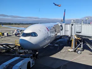 Plane at SeaTac Airport gate