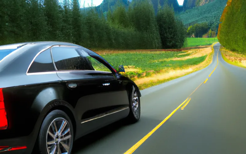 Black Lincoln MKT driving along a scenic route in King County, Washington